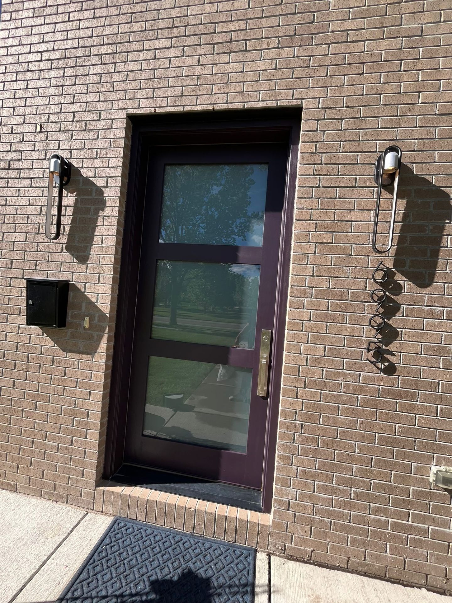 Completed exterior door refinish — AZ Handyman painting