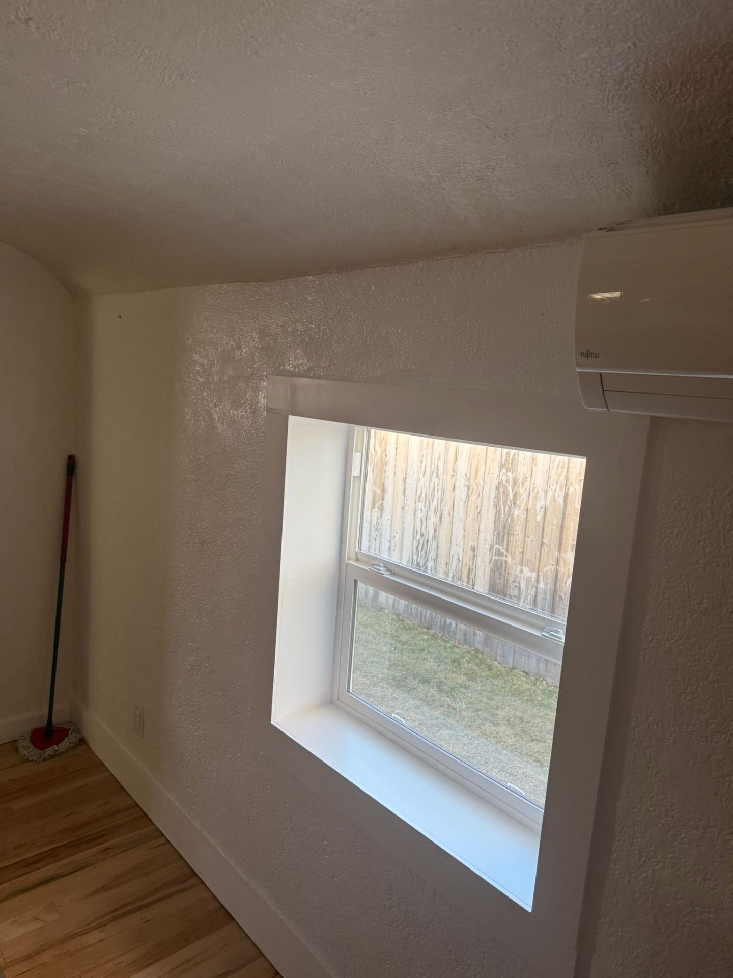 Finished interior window with clean trim work